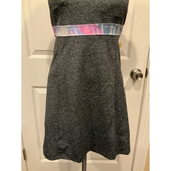 Pure + Good Gray Racerback Athletic Dress Built In Bra Diamond Pattern, Size S - Picture 3 of 9